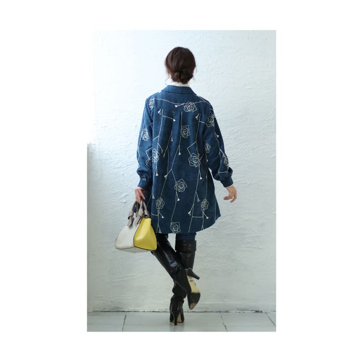 幾何学なお花模様のコーデュロイシャツ レディース ファッション | Sawa a la mode | 詳細画像27 