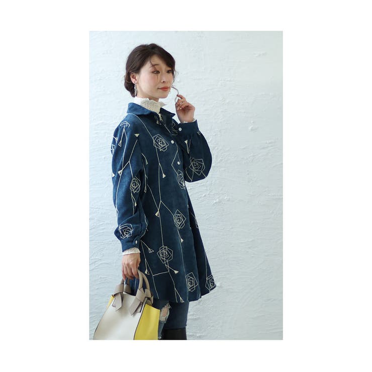 幾何学なお花模様のコーデュロイシャツ レディース ファッション | Sawa a la mode | 詳細画像28 