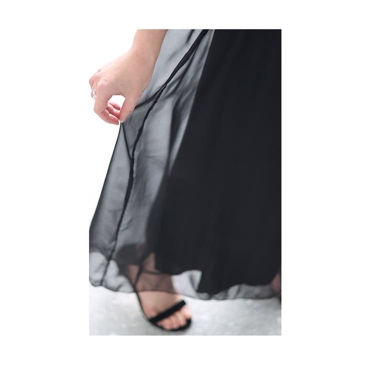 ふわっとシフォンが重なるワイドパンツ【9月2日20時販売新作】
