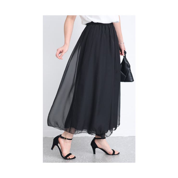 ふわっとシフォンが重なるワイドパンツ【9月2日20時販売新作】
