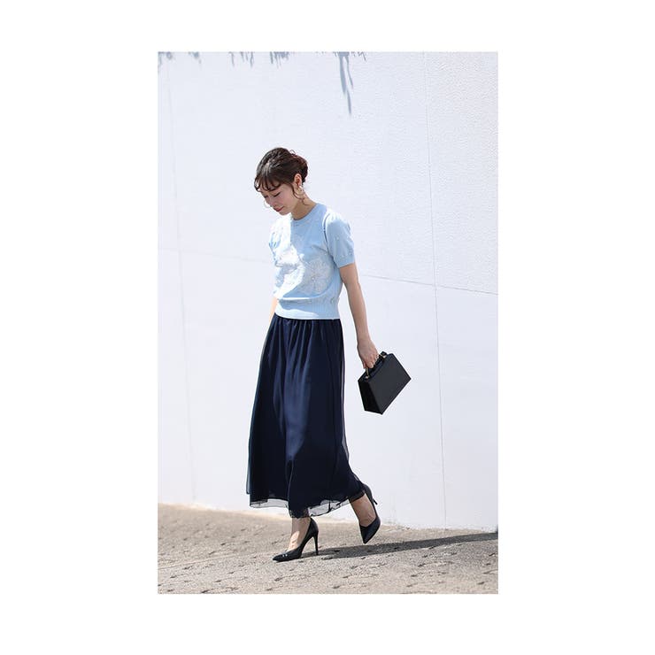 ふわっとシフォンが重なるワイドパンツ【9月2日20時販売新作】