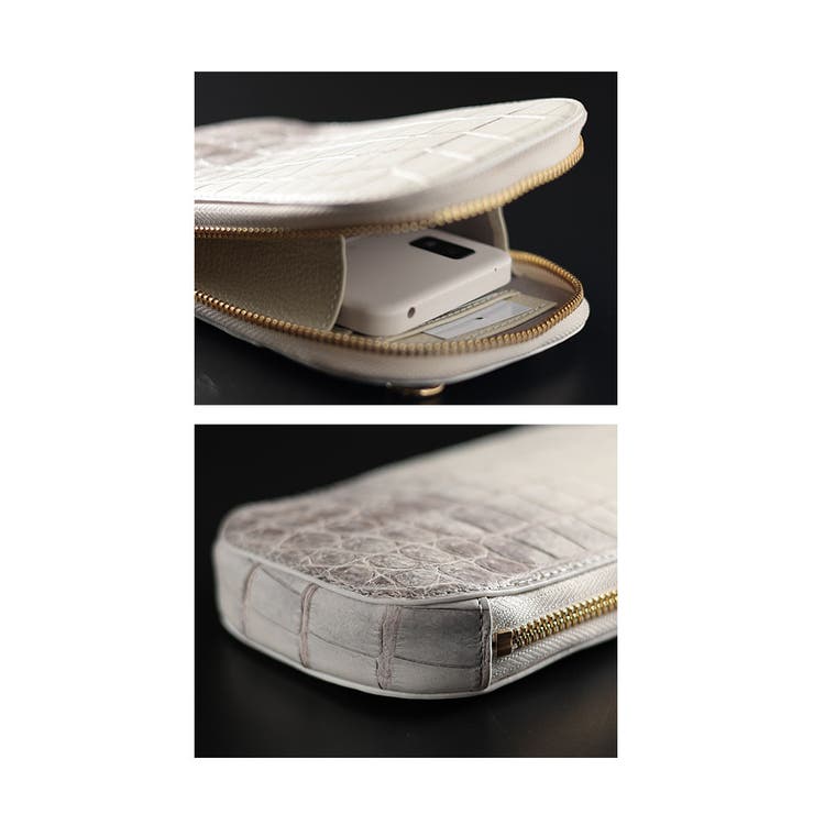 カードスロットホルダー付きクロコ革フォンショルダー レディース ファッション | Sawa a la mode | 詳細画像18 