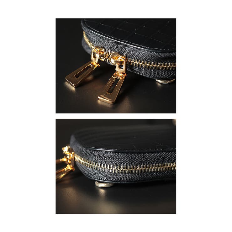 カードスロットホルダー付きクロコ革フォンショルダー レディース ファッション | Sawa a la mode | 詳細画像22 