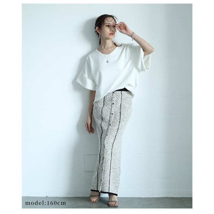 シンプルな折り返しデザインカットソー レディース ファッション | Sawa a la mode | 詳細画像10 