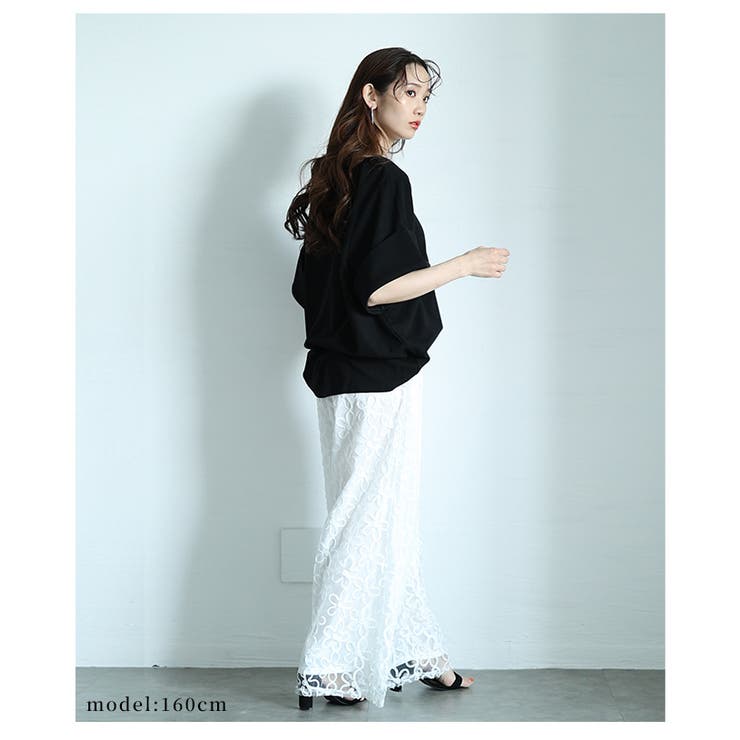 シンプルな折り返しデザインカットソー レディース ファッション | Sawa a la mode | 詳細画像17 