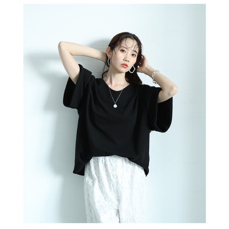 シンプルな折り返しデザインカットソー レディース ファッション | Sawa a la mode | 詳細画像29 