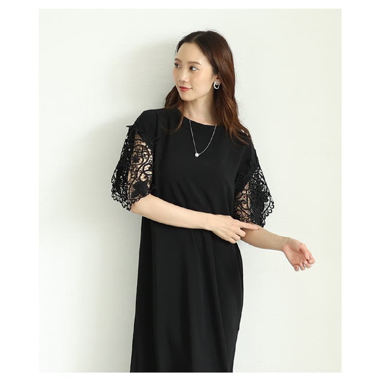 美しい袖レースのブラックワンピース レディース ファッション | Sawa a la mode | 詳細画像22 