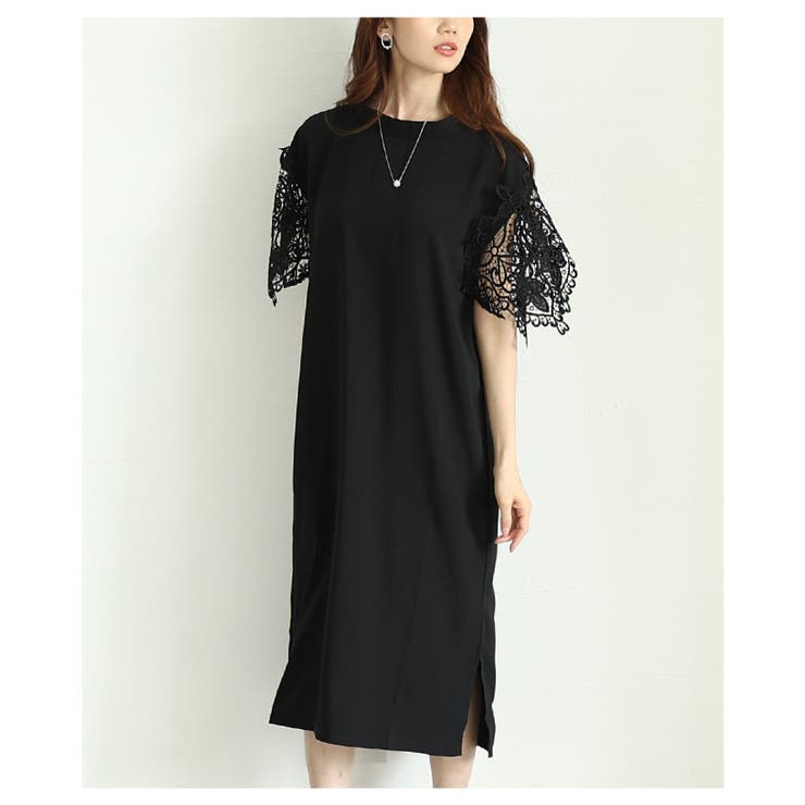 美しい袖レースのブラックワンピース レディース ファッション | Sawa a la mode | 詳細画像24 