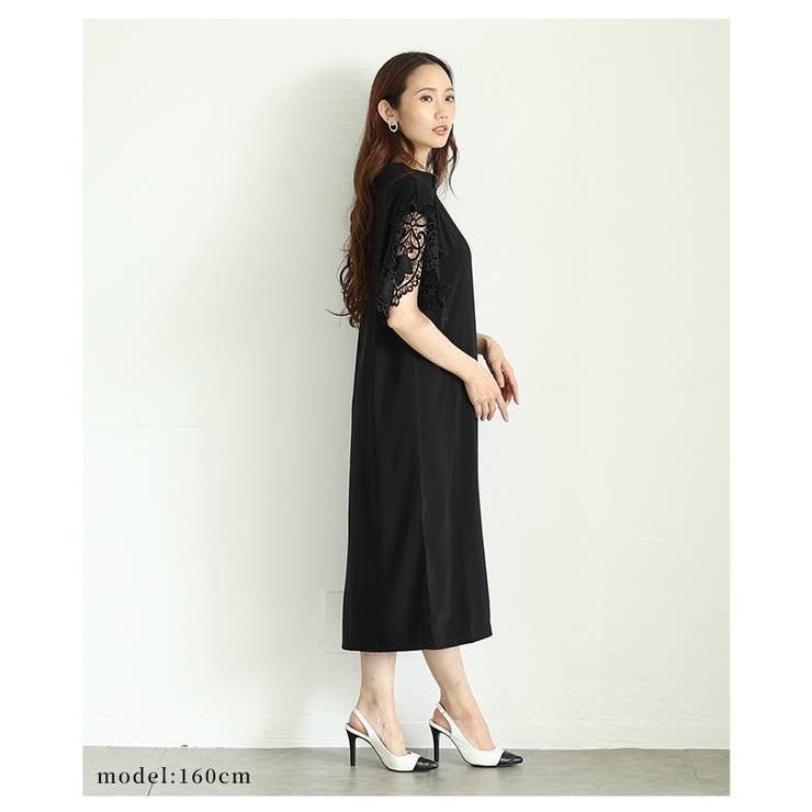 美しい袖レースのブラックワンピース レディース ファッション | Sawa a la mode | 詳細画像25 