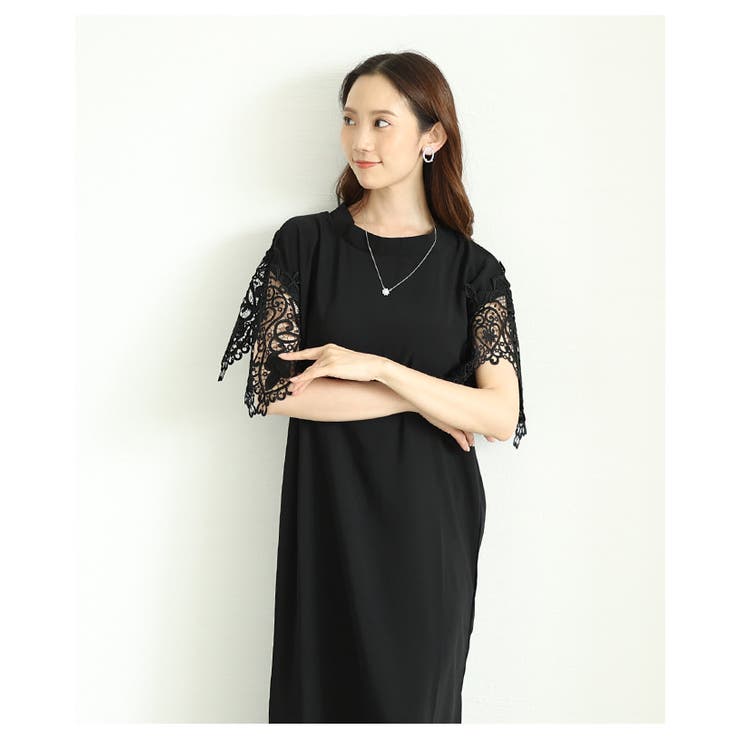 美しい袖レースのブラックワンピース レディース ファッション | Sawa a la mode | 詳細画像26 