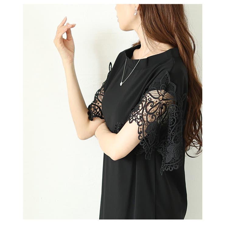 美しい袖レースのブラックワンピース レディース ファッション | Sawa a la mode | 詳細画像27 