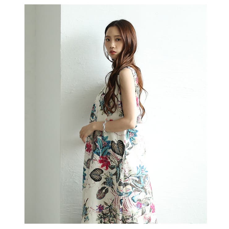 夏を感じる涼しげなボタニカル柄ロングワンピース レディース ファッション | Sawa a la mode | 詳細画像11 