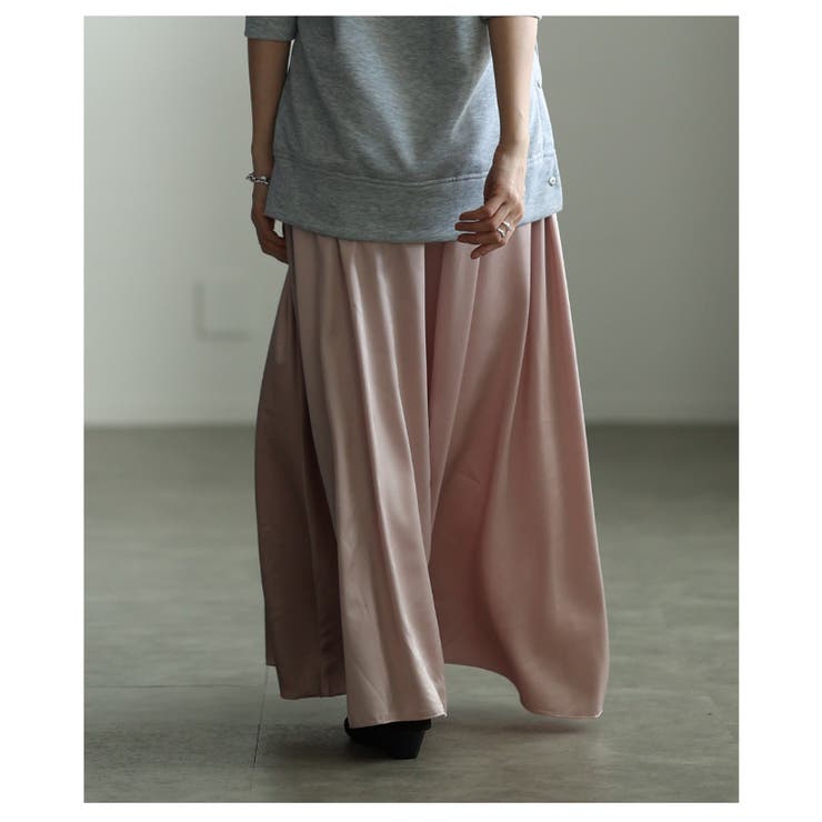 品格漂う大人ハンサムスタイルに仕上がるワイドサテンパンツ レディース ファッショ… | Sawa a la mode | 詳細画像9 