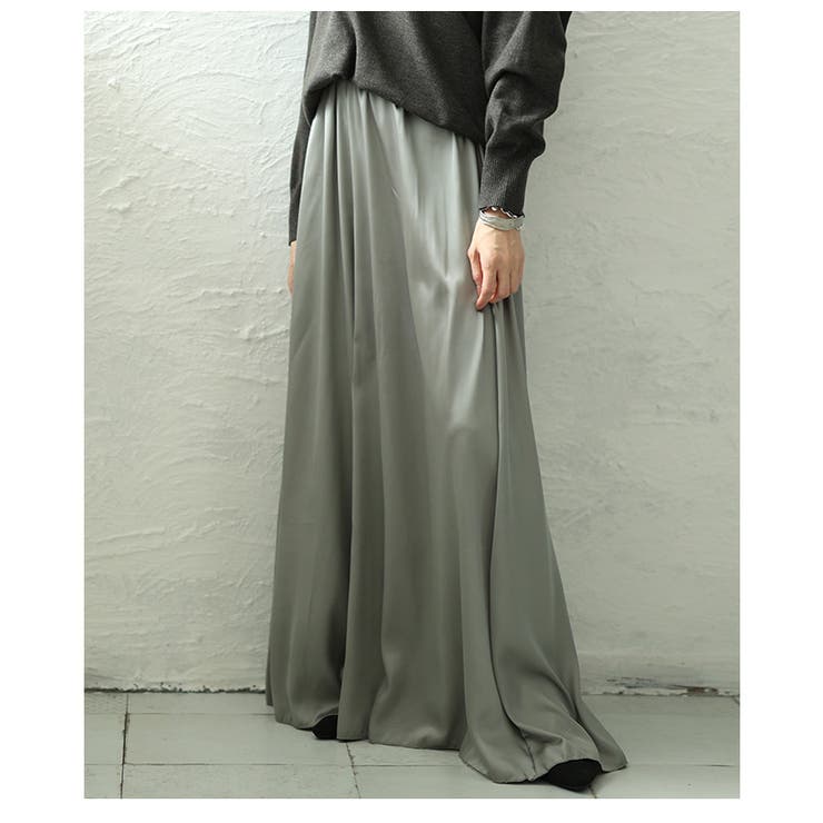品格漂う大人ハンサムスタイルに仕上がるワイドサテンパンツ レディース ファッショ… | Sawa a la mode | 詳細画像22 