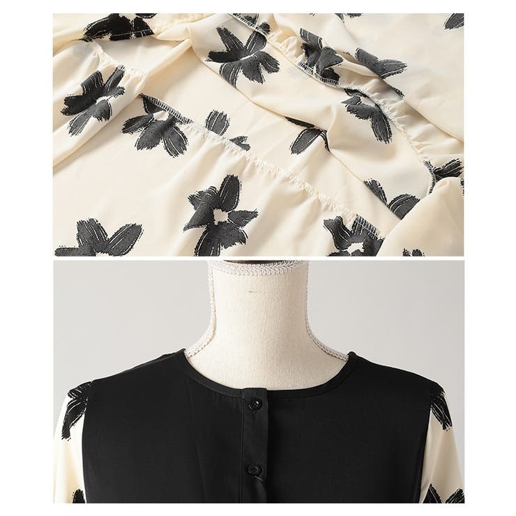 私だけの花模様を描いた切替ティアードロングワンピース レディース ファッション | Sawa a la mode | 詳細画像23 