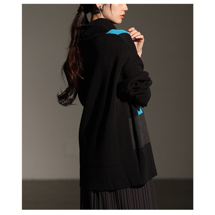 大人のセンス光る日本製オシャレ配色ニットトップス レディース ファッション | Sawa a la mode | 詳細画像7 