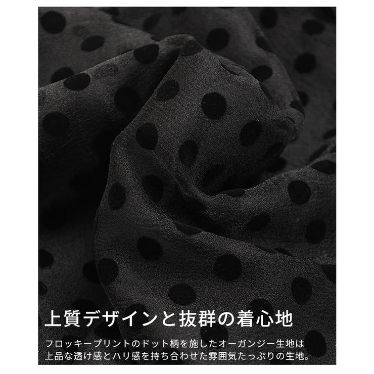 レディに決まるドット柄ふんわり袖シアートップス レディース ファッション | Sawa a la mode | 詳細画像11 