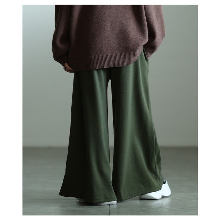 寒さに負けず暖かな穿き心地の裏起毛ワイドパンツ レディース ファッション | Sawa a la mode | 詳細画像10 