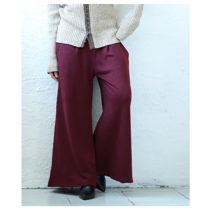 寒さに負けず暖かな穿き心地の裏起毛ワイドパンツ レディース ファッション | Sawa a la mode | 詳細画像18 