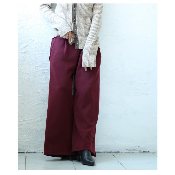 寒さに負けず暖かな穿き心地の裏起毛ワイドパンツ レディース ファッション | Sawa a la mode | 詳細画像24 