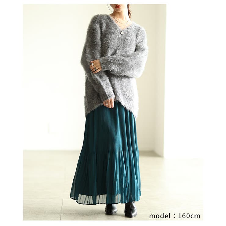シフォンなのに暖かい裏フリースプリーツスカート レディース ファッション | Sawa a la mode | 詳細画像30 