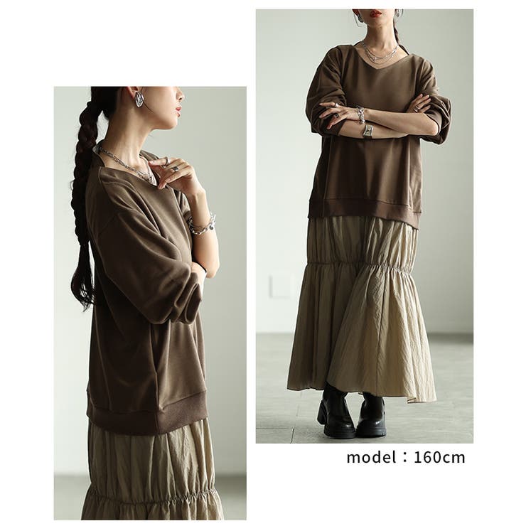 裾が揺れるティアードフレアのドッキングワンピース レディース ファッション | Sawa a la mode | 詳細画像10 