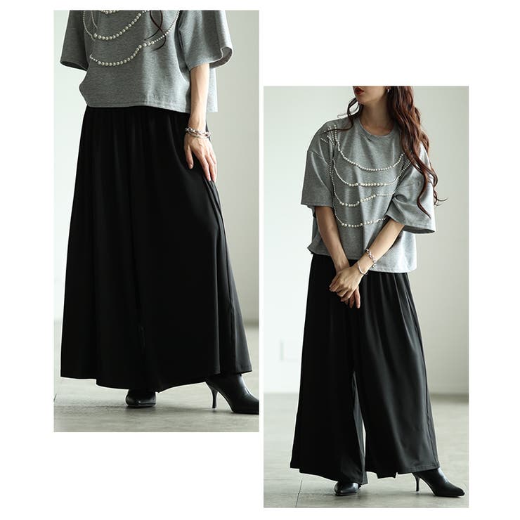 まるでスカートのような美ドレープのとろみガウチョパンツ レディース ファッション | Sawa a la mode | 詳細画像17 