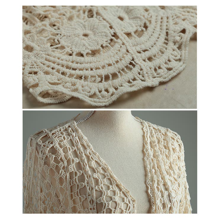 スカラップ裾の透かし編みカーディガン レディース ファッション | Sawa a la mode | 詳細画像18 