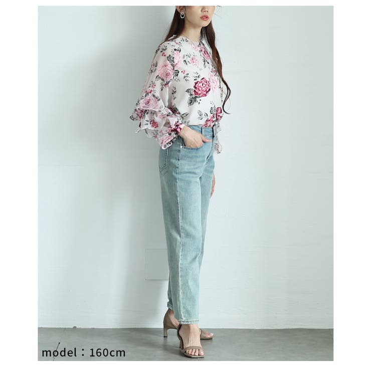 風になびくフリル袖の花柄ブラウス トップス レディース | Sawa a la mode | 詳細画像27 