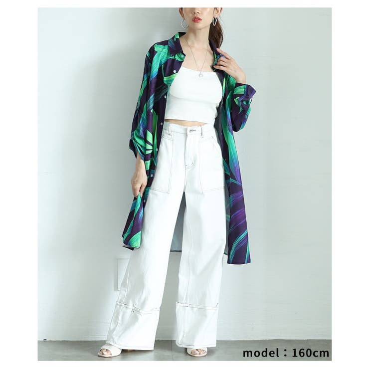 艶やかなボタニカル柄のチュニックシャツ レディース ファッション | Sawa a la mode | 詳細画像7 