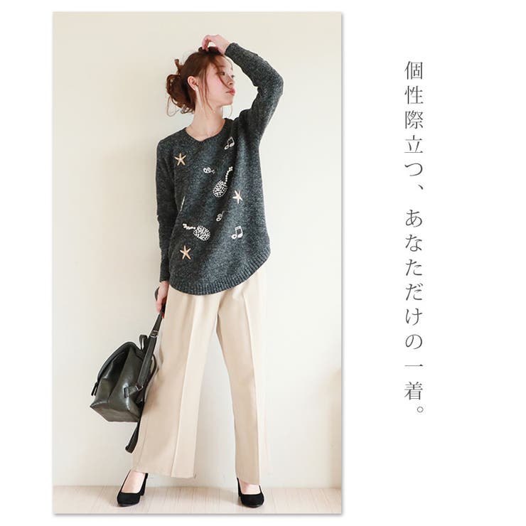 星と音符舞うニットトップス【10月30日8時販売新作】