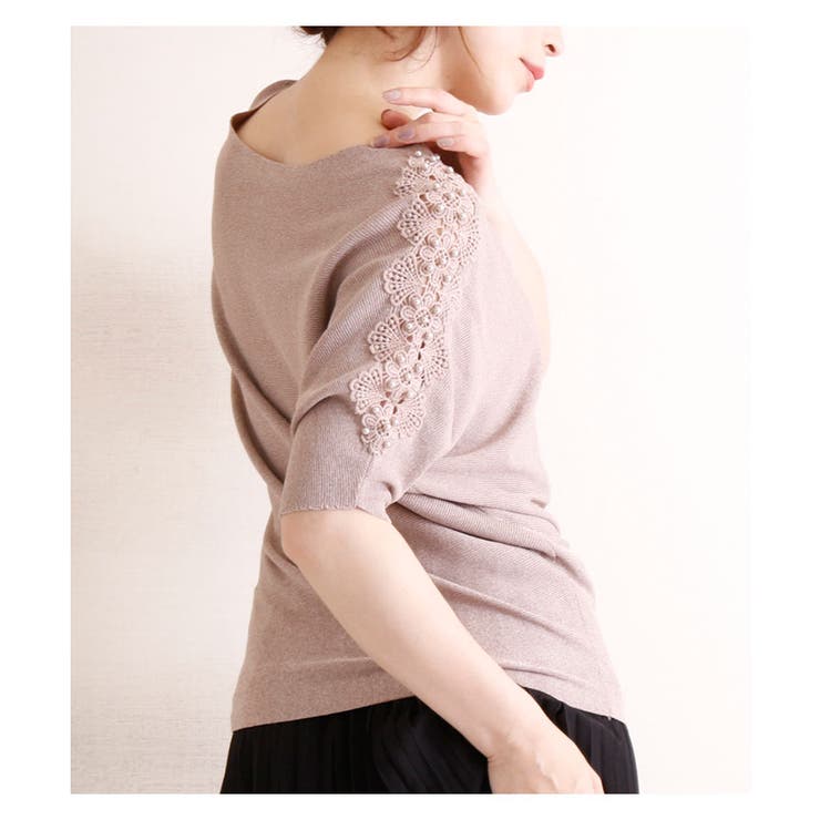 肩パールレース透けるサマーニットトップス レディース ファッション 品番 Slmw Sawa A La Mode サワアラモード の レディースファッション通販 Shoplist ショップリスト
