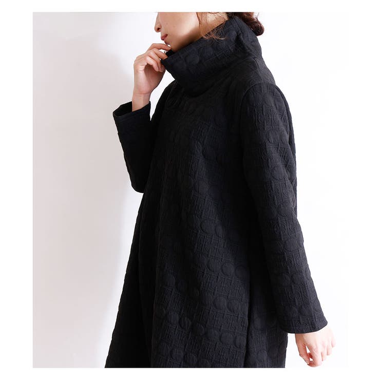 丸模様エンボス加工のハイネックトップス レディース ファッション | Sawa a la mode | 詳細画像5 