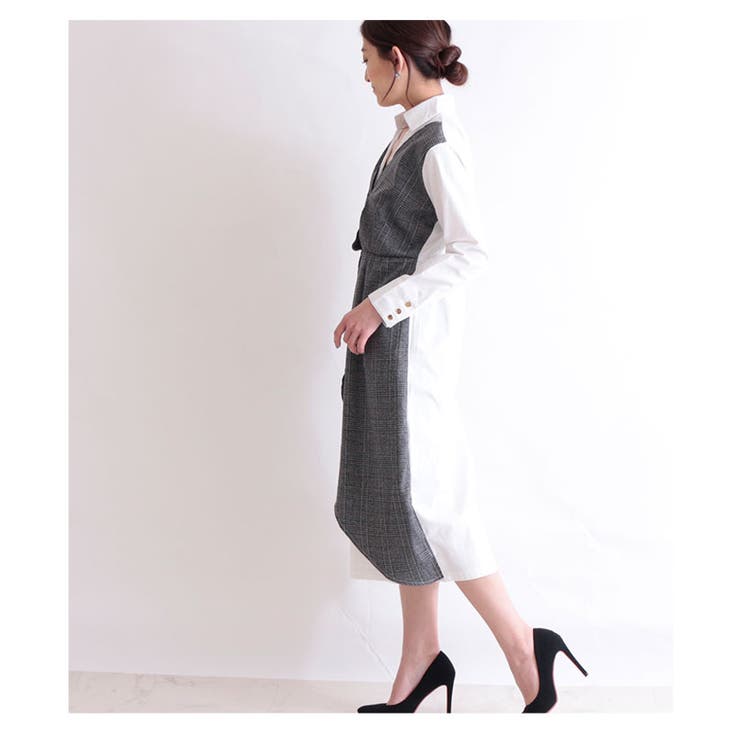 チェック柄重ね着風シャツワンピース ワンピース レディース 品番 Slmw Sawa A La Mode サワアラモード のレディースファッション通販 Shoplist ショップリスト
