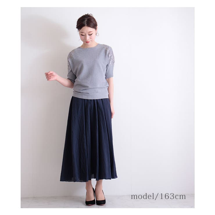 ビジュー輝く花レース袖ニット レディース ファッション 品番 Slmw Sawa A La Mode サワアラモード の レディースファッション通販 Shoplist ショップリスト
