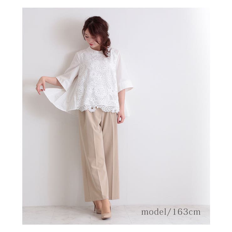 ふんわりaラインの花レーストップス レディース ファッション 品番 Slmw Sawa A La Mode サワアラモード のレディースファッション通販 Shoplist ショップリスト