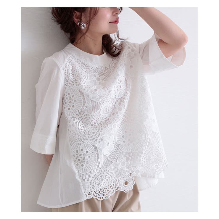 ふんわりaラインの花レーストップス レディース ファッション 品番 Slmw Sawa A La Mode サワアラモード のレディースファッション通販 Shoplist ショップリスト
