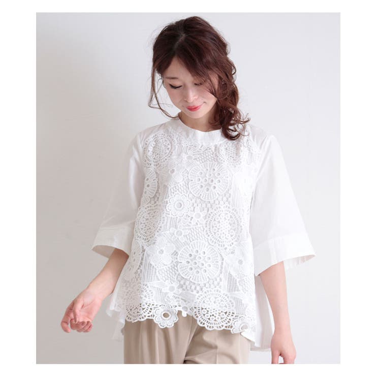 ふんわりaラインの花レーストップス レディース ファッション 品番 Slmw Sawa A La Mode サワアラモード のレディースファッション通販 Shoplist ショップリスト