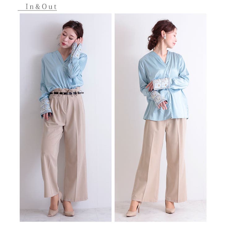 袖刺繍がエレガントなシャツブラウス レディース ファッション 品番 Slmw Sawa A La Mode サワアラモード の レディースファッション通販 Shoplist ショップリスト