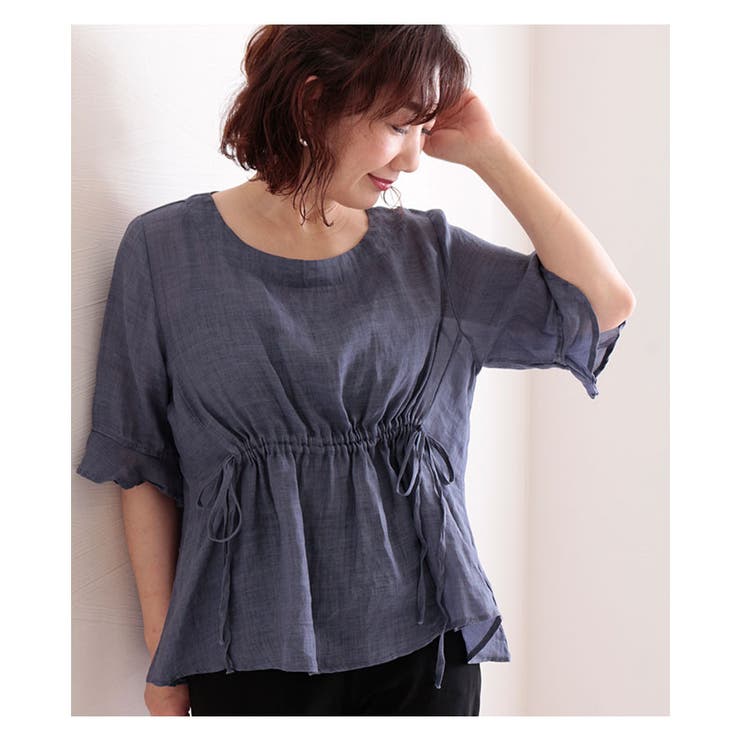 サイドリボンのコットンリネントップス レディース ファッション 品番 Slmw Sawa A La Mode サワアラモード の レディースファッション通販 Shoplist ショップリスト