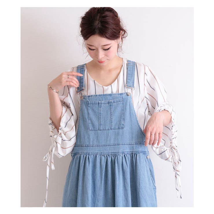 大人可愛いマキシ丈のデニムサロペットスカート スカート サロペット 品番 Slmw Sawa A La Mode サワアラモード のレディースファッション通販 Shoplist ショップリスト