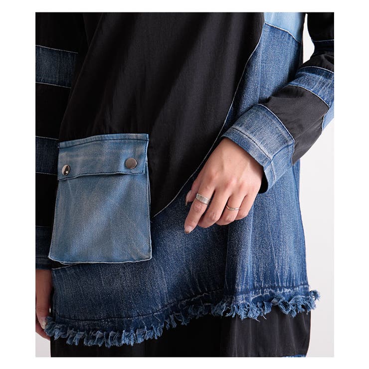心躍るデニム切り替えの長袖ワンピース レディース ファッション 品番 Slmw Sawa A La Mode サワアラモード のレディースファッション通販 Shoplist ショップリスト