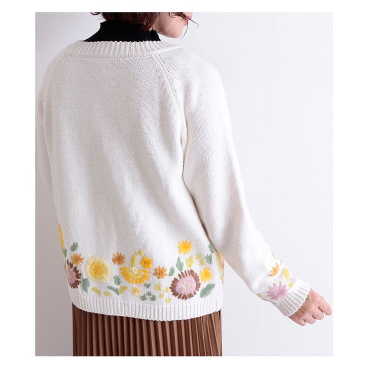 華やかな花刺繍付きニットカーディガン レディース ファッション 品番 Slmw Sawa A La Mode サワアラモード のレディースファッション通販 Shoplist ショップリスト