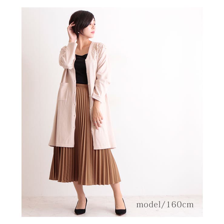 後ろ花レースの薄手ロングニットカーディガン レディース ファッション 品番 Slmw0006778 Sawa A La Mode サワアラモード のレディースファッション通販 Shoplist ショップリスト
