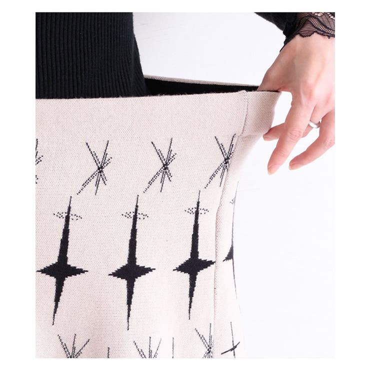 レトロ模様のニットフレアスカート レディース ファッション | Sawa a la mode | 詳細画像7