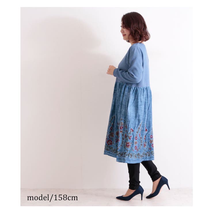 花刺繍が可愛いチュニックワンピース ワンピース チュニック 品番 Slmw Sawa A La Mode サワアラモード のレディースファッション通販 Shoplist ショップリスト