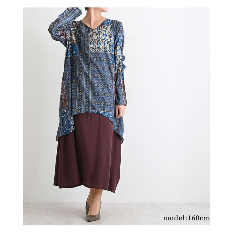 個性溢れるペイズリー柄ワンピース ワンピース レディース 品番 Slmw Sawa A La Mode サワアラモード のレディースファッション通販 Shoplist ショップリスト