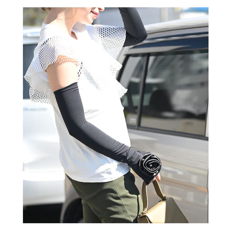 華やかバラの花モチーフのUV対策アームカバー レディース ファッション | Sawa a la mode | 詳細画像16 