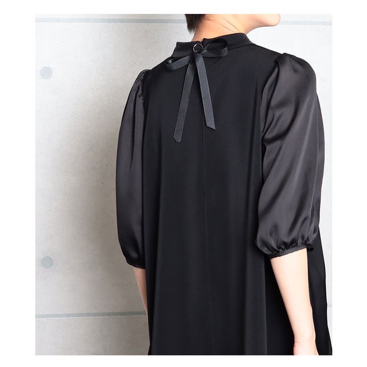 モード感溢れるブラックのパフスリーブチュニック レディース ファッション | Sawa a la mode | 詳細画像21 