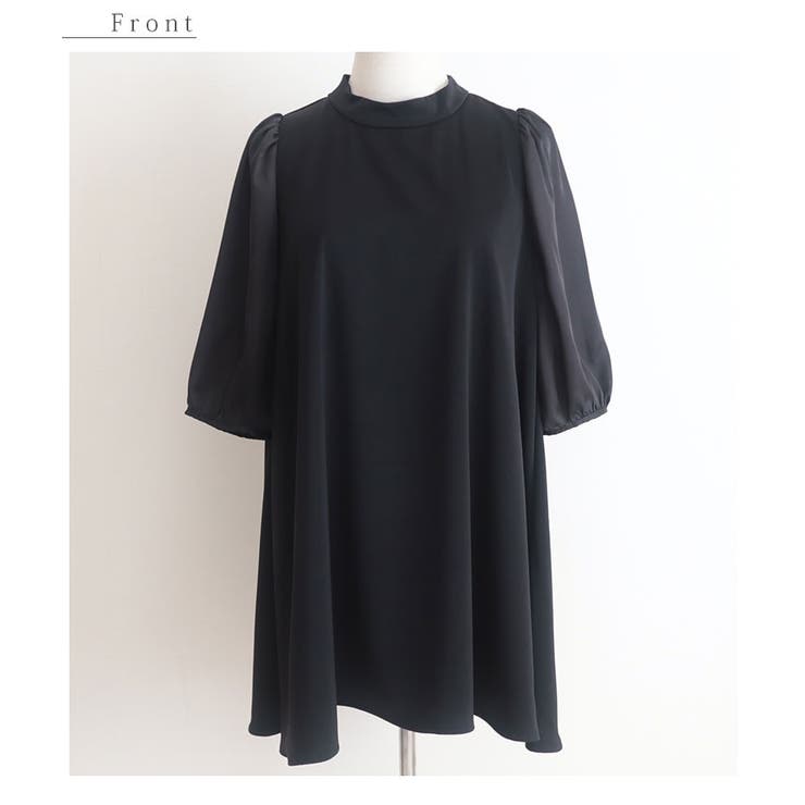 モード感溢れるブラックのパフスリーブチュニック レディース ファッション | Sawa a la mode | 詳細画像22 